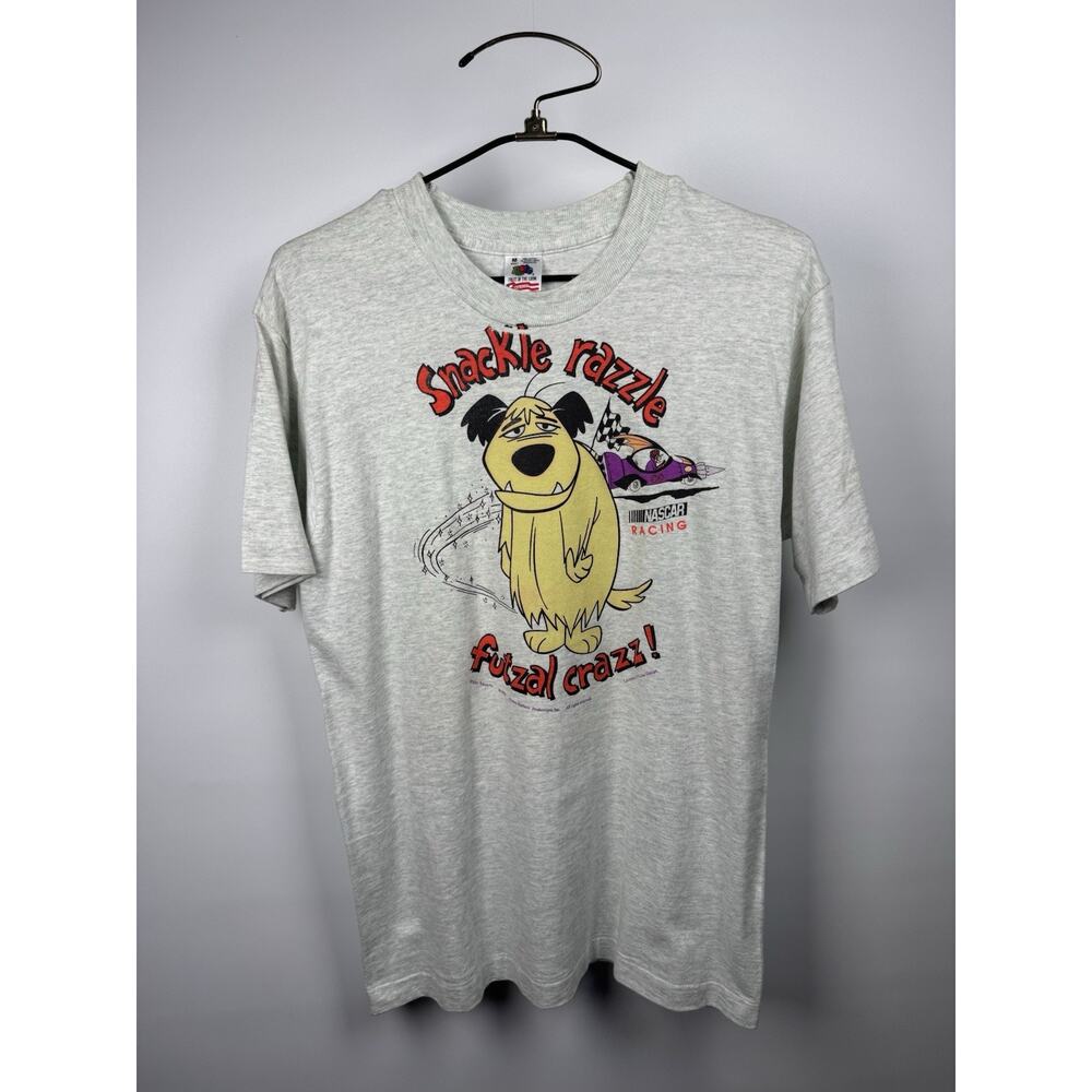 Vintage 1994 Nascar Wacky Races Muttley Shirt Double Sided Rare TV Promo M 21x29